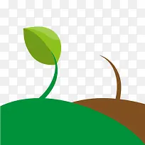 矢量绿色土地植物发芽-空若网 矢量绿色土地植物发芽-空若网