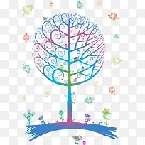 儿童画矢量树-空若网 儿童画矢量树-空若网