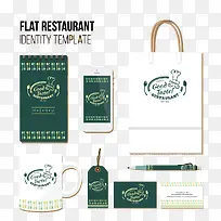 绿色餐厅的企业vi矢量素材-空若网 绿色餐厅的企业vi矢量素材-空若网