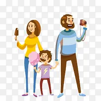 一家人创意卡通插画-空若网 一家人创意卡通插画-空若网