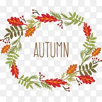 矢量树叶花环素材-空若网 矢量树叶花环素材-空若网