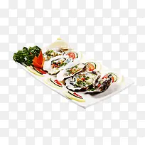 一碟美食烤生蚝图片素材-空若网 一碟美食烤生蚝图片素材-空若网