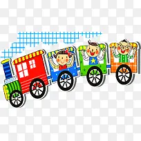 儿童火车插画-空若网 儿童火车插画-空若网