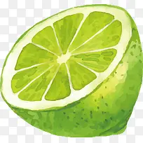 水彩绿色柠檬矢量图-空若网 水彩绿色柠檬矢量图-空若网