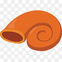 橙色海螺矢量图-空若网 橙色海螺矢量图-空若网