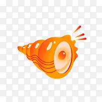 橙色海螺立体矢量-空若网 橙色海螺立体矢量-空若网