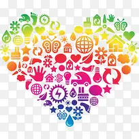 七彩创意心-空若网 七彩创意心-空若网