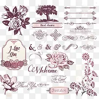 矢量手绘花朵-空若网 矢量手绘花朵-空若网