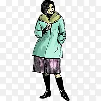 手绘卡通呢子衣时尚-空若网 手绘卡通呢子衣时尚-空若网