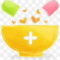 橙色碗卡通手绘-空若网 橙色碗卡通手绘-空若网