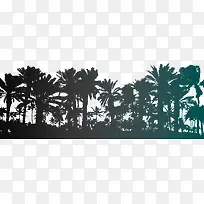 矢量棕榈树剪影-空若网 矢量棕榈树剪影-空若网