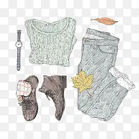 插画男装饰品-空若网 插画男装饰品-空若网