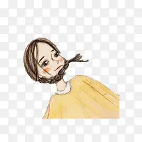 手绘女孩-空若网 手绘女孩-空若网