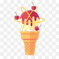 扁平化卡通冰激凌-空若网 扁平化卡通冰激凌-空若网