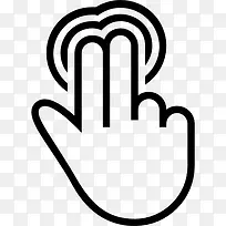 两个手指加压触摸屏划符号图标-空若网 两个手指加压触摸屏划符号图标-空若网