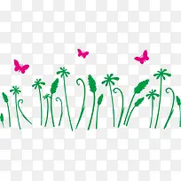 个性小草粉色蝴蝶-空若网 个性小草粉色蝴蝶-空若网