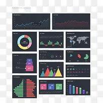 扁平信息图表数据图PSD-空若网 扁平信息图表数据图PSD-空若网