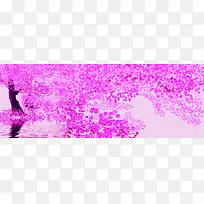 爱情紫色心树背景banner-空若网 爱情紫色心树背景banner-空若网