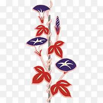 手绘牵牛花装饰图案-空若网 手绘牵牛花装饰图案-空若网