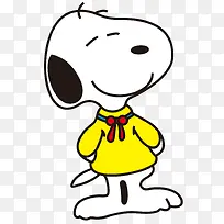 穿着黄色衬衫的卡通小狗-空若网 穿着黄色衬衫的卡通小狗-空若网