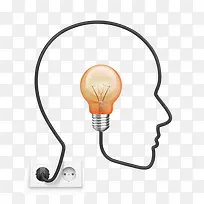 矢量创意灯泡头像-空若网 矢量创意灯泡头像-空若网