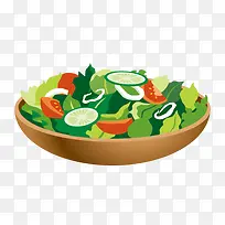 卡通手绘蔬菜色拉-空若网 卡通手绘蔬菜色拉-空若网