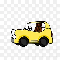黄色的卡通两座小汽车-空若网 黄色的卡通两座小汽车-空若网