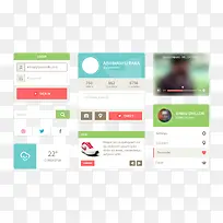 APP界面控件设计合集PSD源文件-空若网 APP界面控件设计合集PSD源文件-空若网