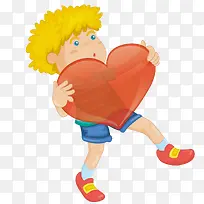 手捧爱心的男孩-空若网 手捧爱心的男孩-空若网