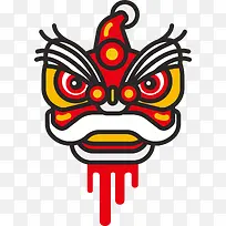 新年卡通多彩舞狮狮子头-空若网 新年卡通多彩舞狮狮子头-空若网