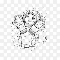 �ֻ���ѩ�������׵�СŮ��-������