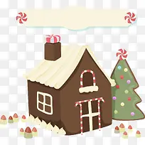 圣诞节屋子与圣诞树-空若网 圣诞节屋子与圣诞树-空若网