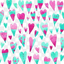 彩色水彩爱心无缝背景矢量图-空若网 彩色水彩爱心无缝背景矢量图-空若网