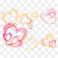 水彩清新爱心背景-空若网 水彩清新爱心背景-空若网