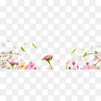 卡通手绘粉色鲜花背景-空若网 卡通手绘粉色鲜花背景-空若网