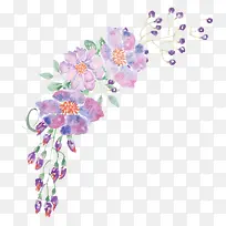 高清水彩花PNG-空若网 高清水彩花PNG-空若网