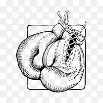 矢量 卡通手绘 拳击手套-空若网 矢量 卡通手绘 拳击手套-空若网