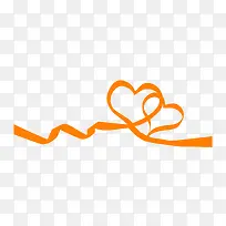矢量爱心丝带-空若网 矢量爱心丝带-空若网