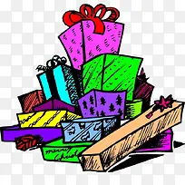 手绘礼物盒-空若网 手绘礼物盒-空若网