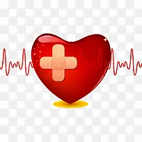 矢量手绘爱心补丁-空若网 矢量手绘爱心补丁-空若网