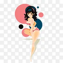 创意手绘比基尼美女-空若网 创意手绘比基尼美女-空若网