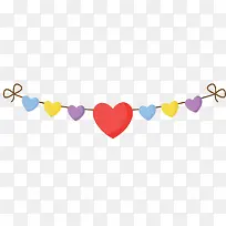 矢量彩色爱心挂饰装饰素材-空若网 矢量彩色爱心挂饰装饰素材-空若网