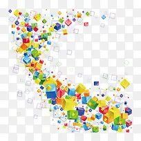 彩色立方体图案-空若网 彩色立方体图案-空若网