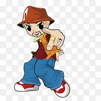 手绘卡通炫酷男孩-空若网 手绘卡通炫酷男孩-空若网