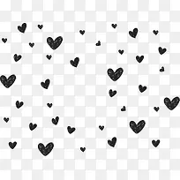 黑色手绘爱心花纹-空若网 黑色手绘爱心花纹-空若网
