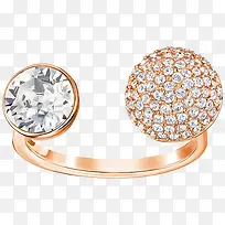 施华洛世奇首饰金色戒指-空若网 施华洛世奇首饰金色戒指-空若网