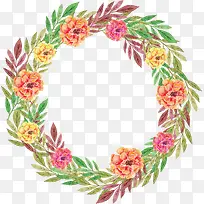 浪漫美丽的水彩花环-空若网 浪漫美丽的水彩花环-空若网