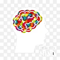 创意彩色大脑图片-空若网 创意彩色大脑图片-空若网