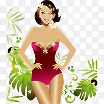 �Ȼ���ʱ��Ů��ʸ���廭-������