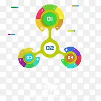 矢量彩色扇形图表-空若网 矢量彩色扇形图表-空若网